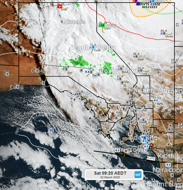 Image: Rain teases town. Source: Weatherzone
