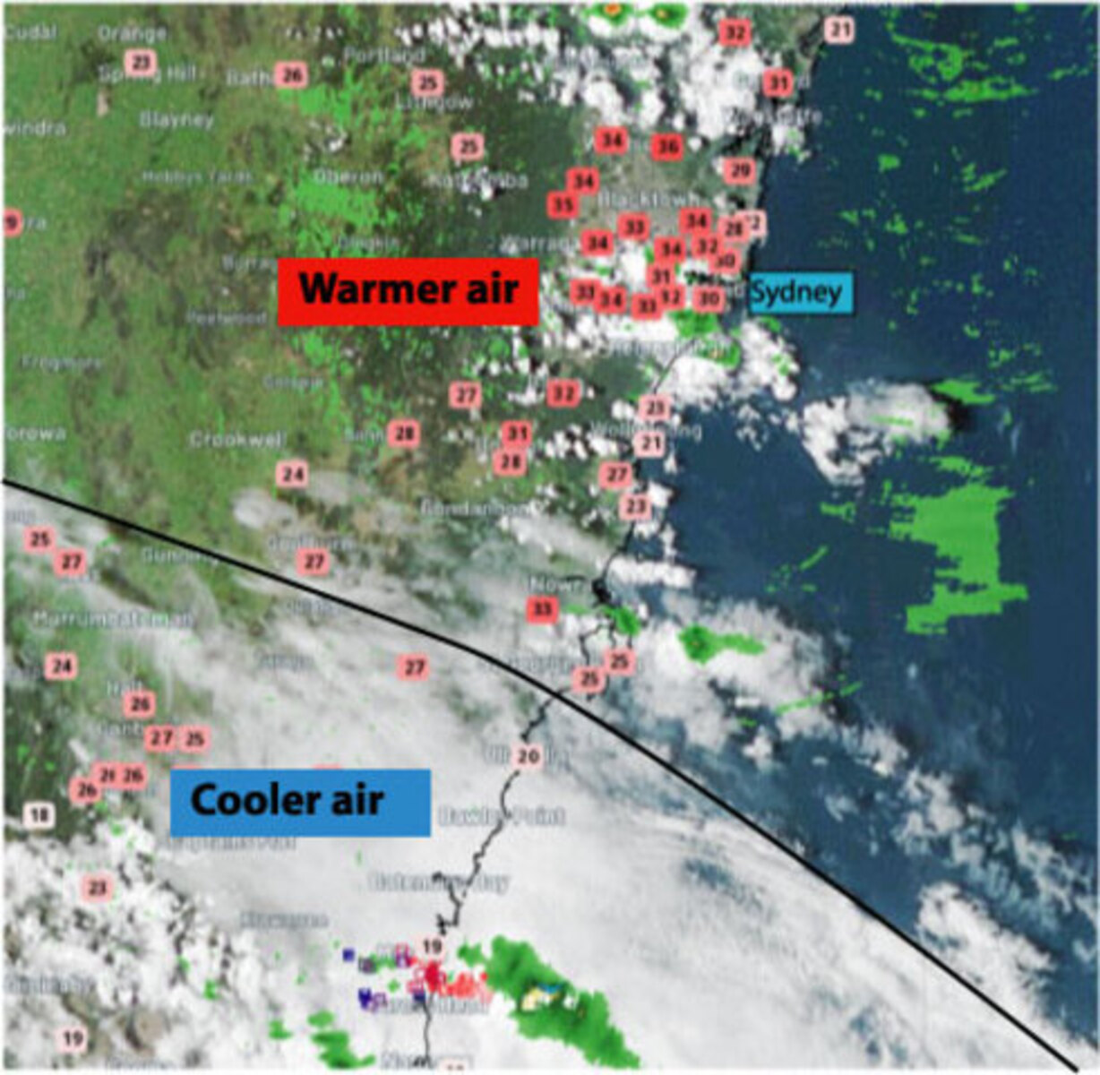 Southerly change brings relief and storms to NSW