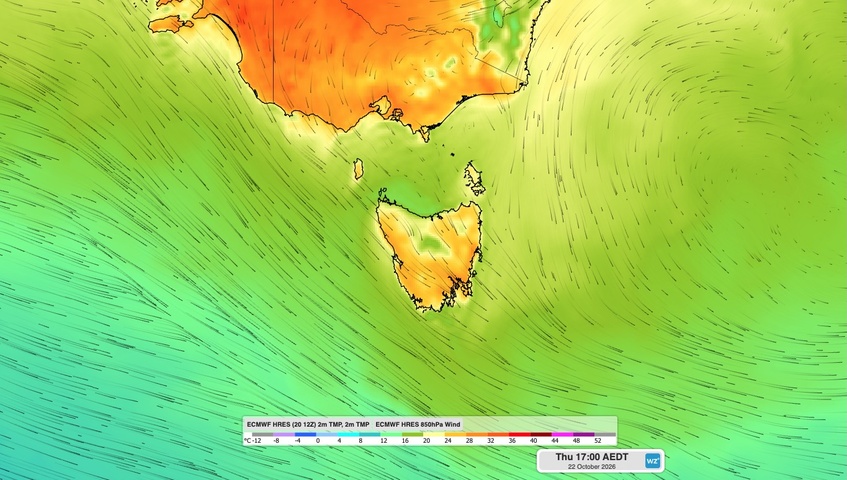 Hobart facing rare October heat as severe heatwave continues in Tasmania